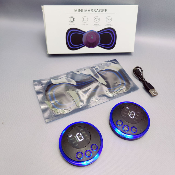 Массажер миостимулятор - лимфодренажный электрический для тела Mini Massager EMS (8 видов массажа, 19 уровней интенсивности)